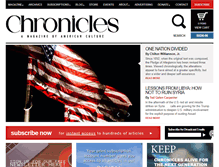 Tablet Screenshot of chroniclesmagazine.org
